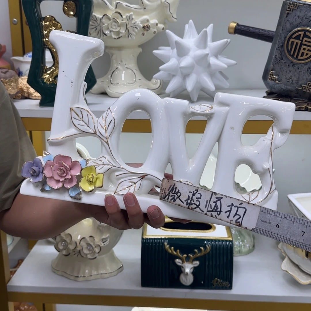 瓷片陶瓷工艺花瓶摆件