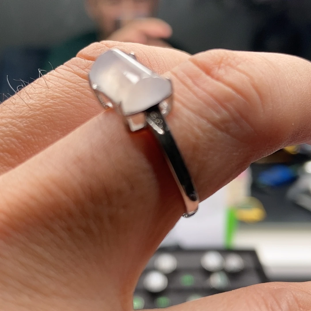 翡翠银S925镶嵌戒指