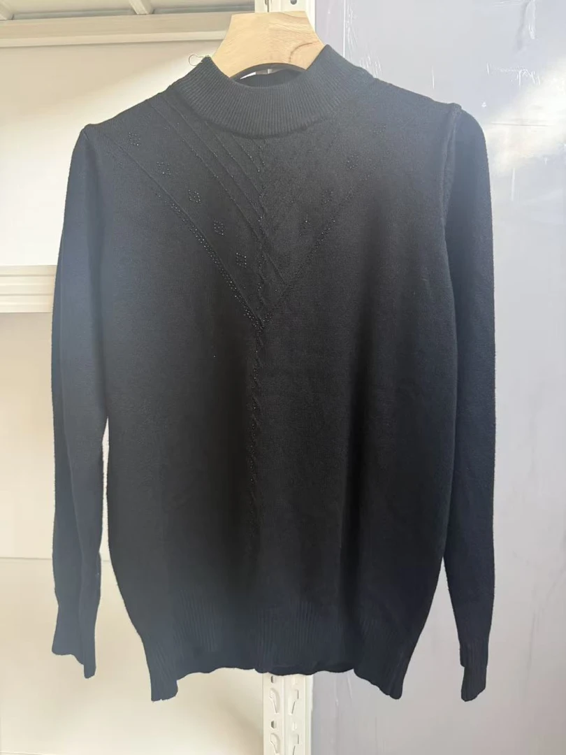 133半高领薄款高领常规中老年女装打底衫女装圆领女士