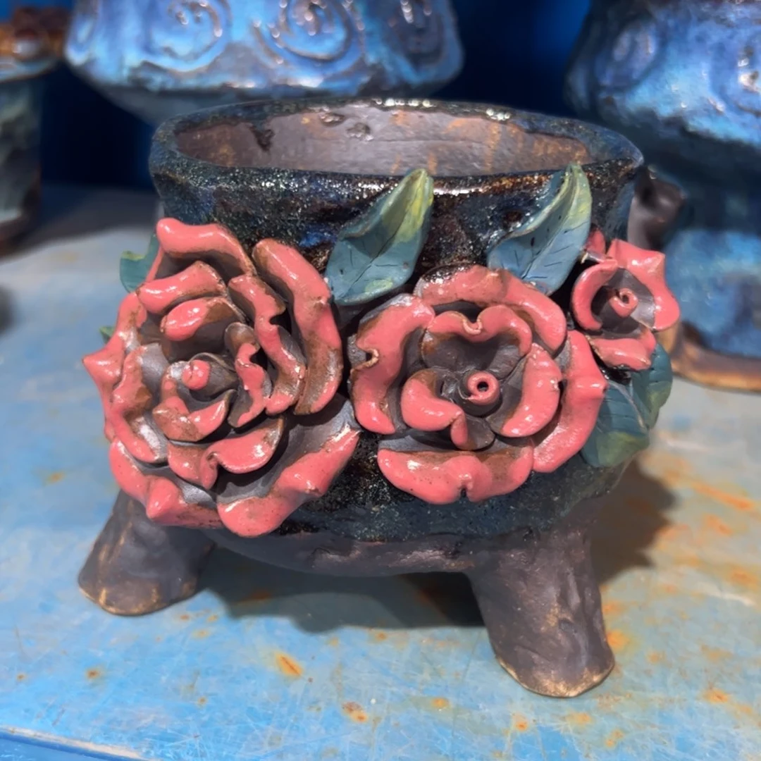 微瑕8 号陶然花器手工制作