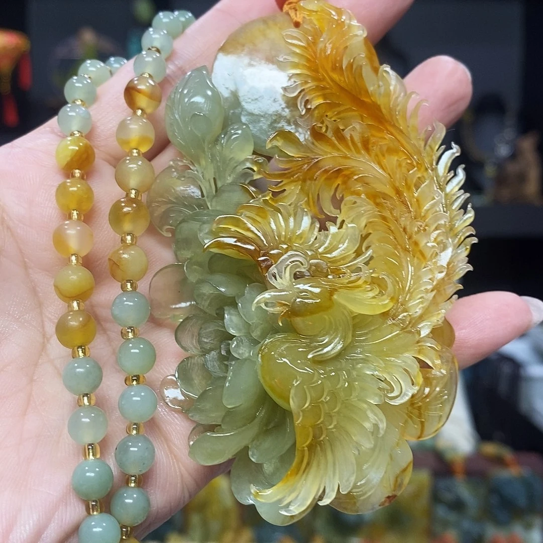 未镶嵌岫玉挂件吊坠项链