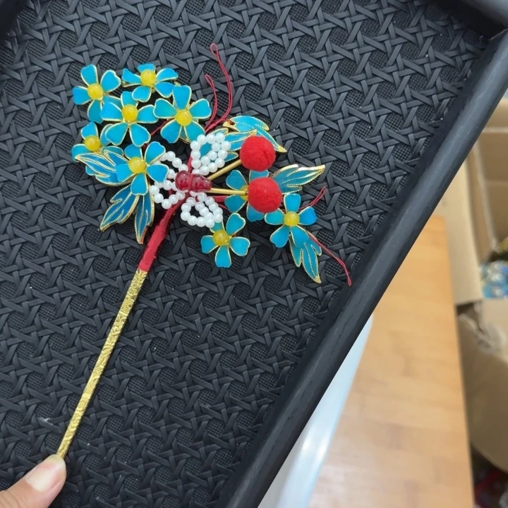 醋酸铁合金鹅毛仿点翠