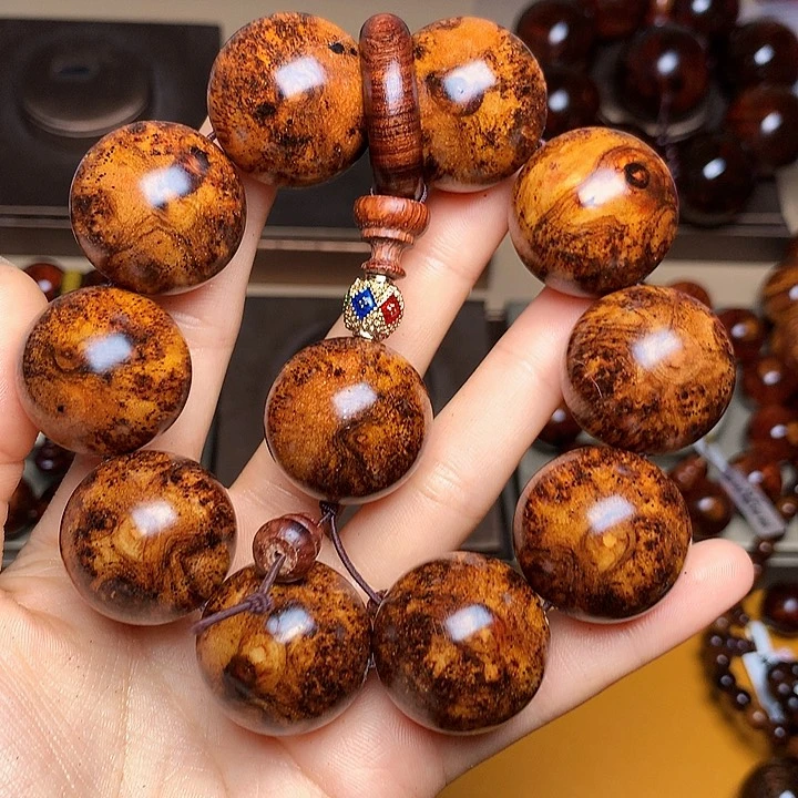 花梨木类手串/手链黄花梨风化料老挝花梨土埋料2.5