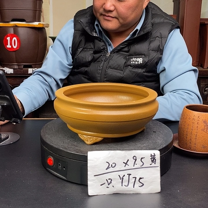 紫砂花盆货号一只YJ75