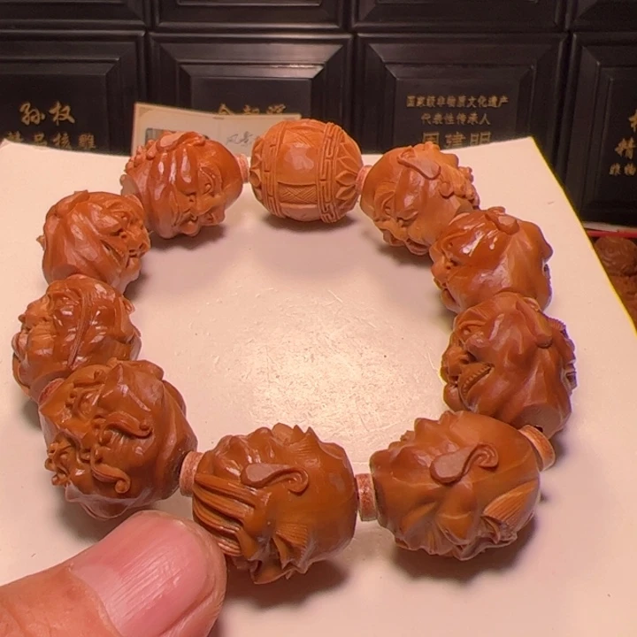 好***生橄榄核手串十八罗汉