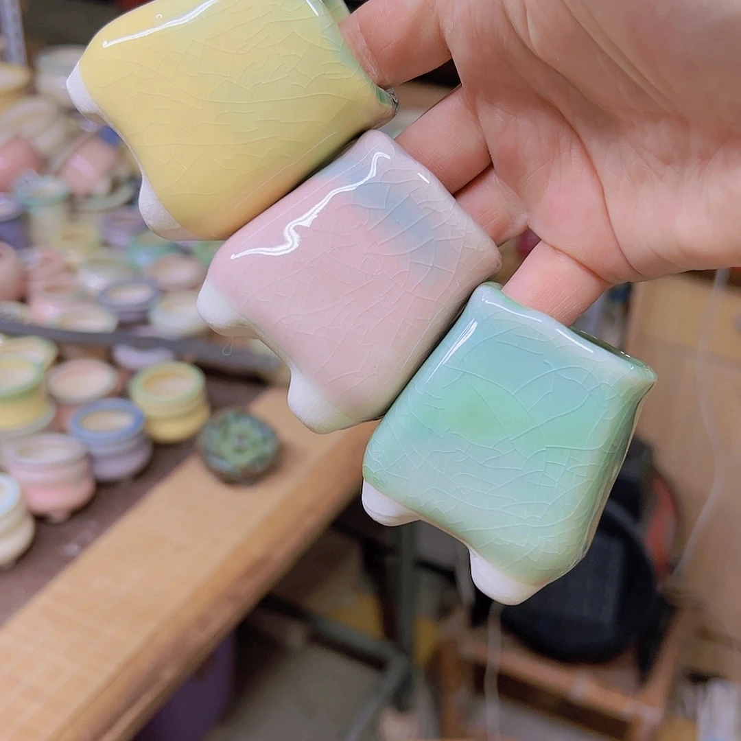 红陶陶瓷花盆当场满12包邮