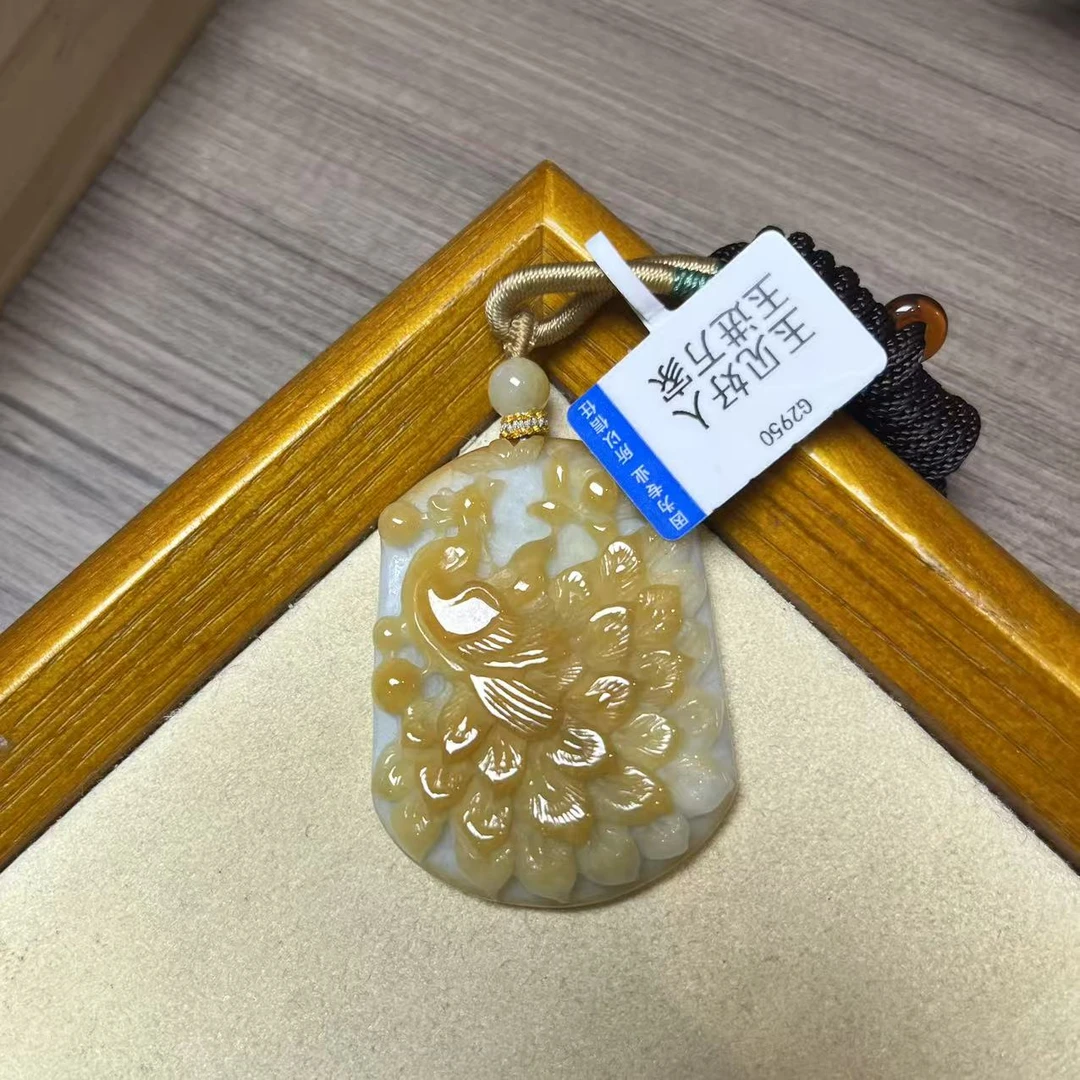 天然翡翠凤凰吊坠DY@@60B7J13963