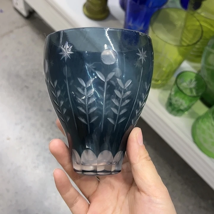 手柄款水晶玻璃微瑕一个