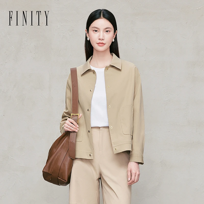 FINITY短外套小香风气质穿搭长袖短款秋冬粗花呢春秋小个子款