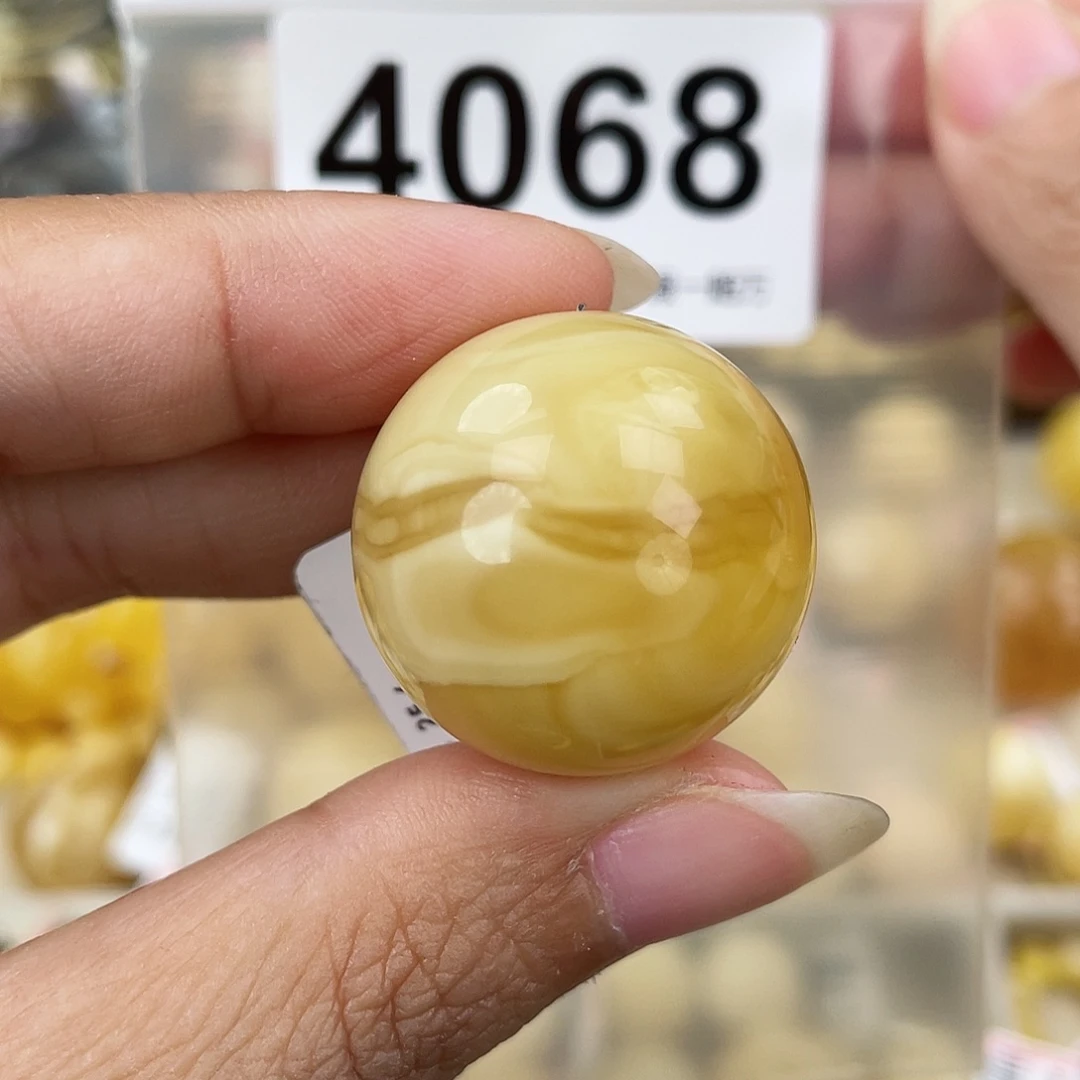 蜜蜡未镶嵌裸石25.6粉