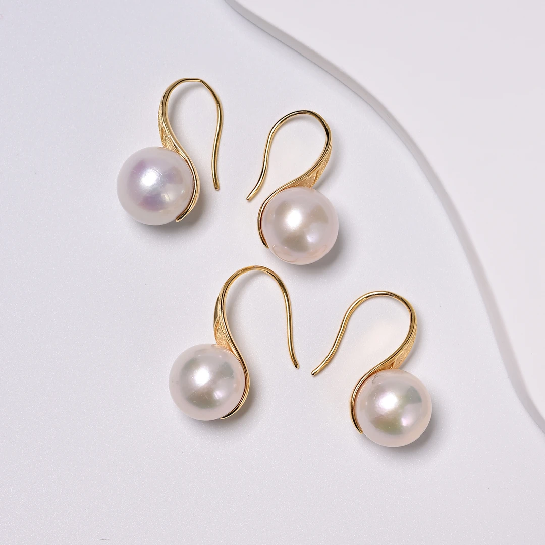 【云上叙】S925银珍珠耳钩-多样性发一件-约11.5mm-V70984-M（甄选）