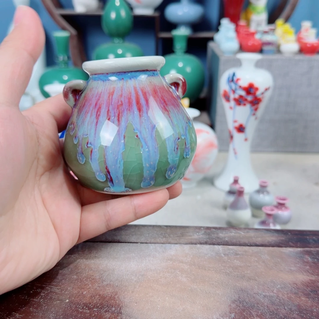 陶瓷手工小花器摆件