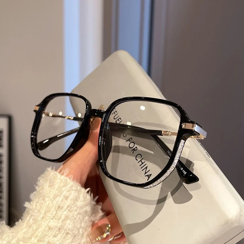 星空闪粉眼镜女近视可配有度数散光变色方圆脸素颜神器时尚眼睛框