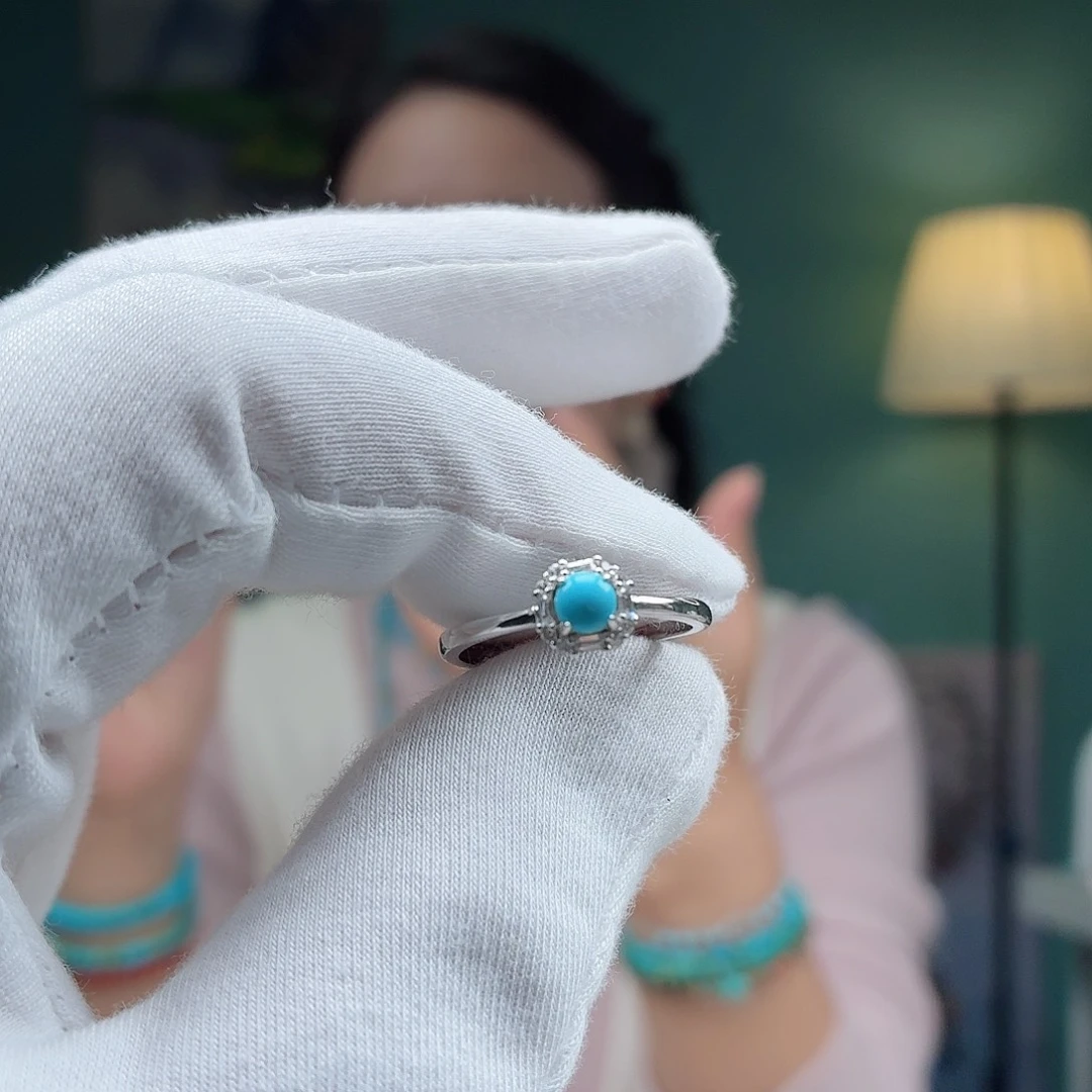 绿松石银S925镶嵌珠宝奇石