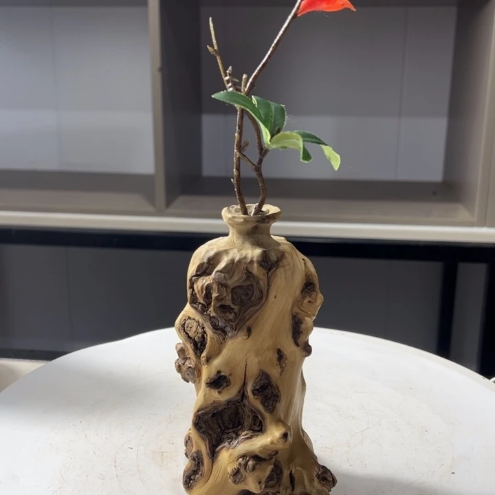木石榴木榴疤花瓶摆件