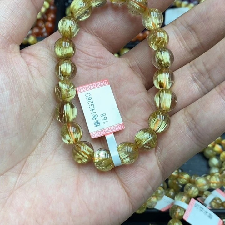 M***o发晶手串未镶嵌阿李水晶HG280188