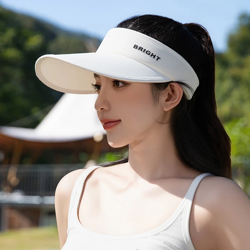 空顶帽子女夏季防晒户外出游骑车2026新款防紫外线遮阳遮脸太阳帽