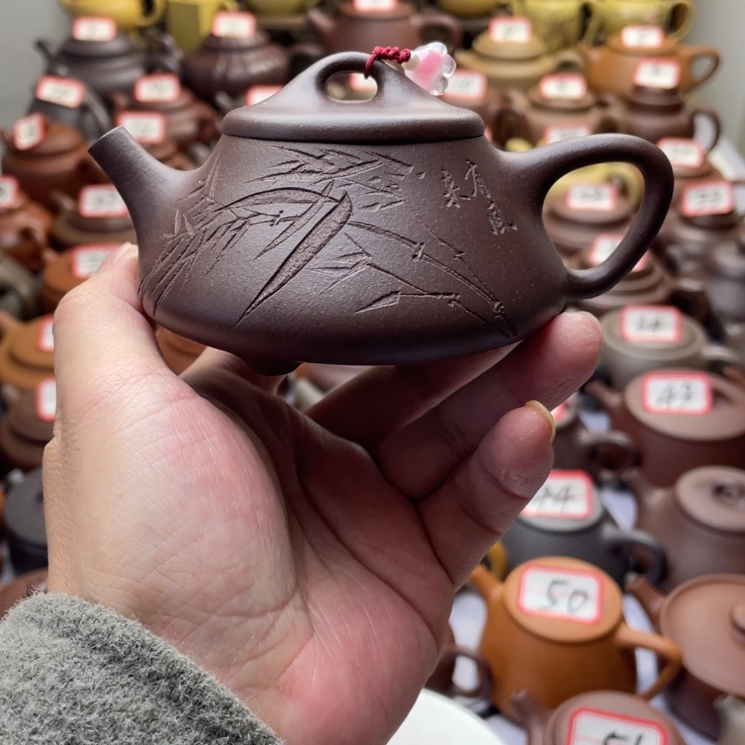 达***风茶壶紫砂微瑕半手工