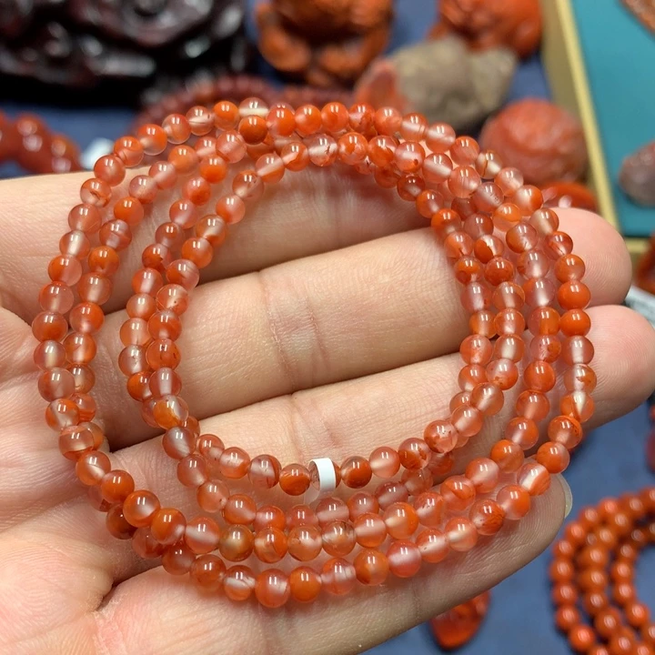 南红玛瑙手串未镶嵌4mm