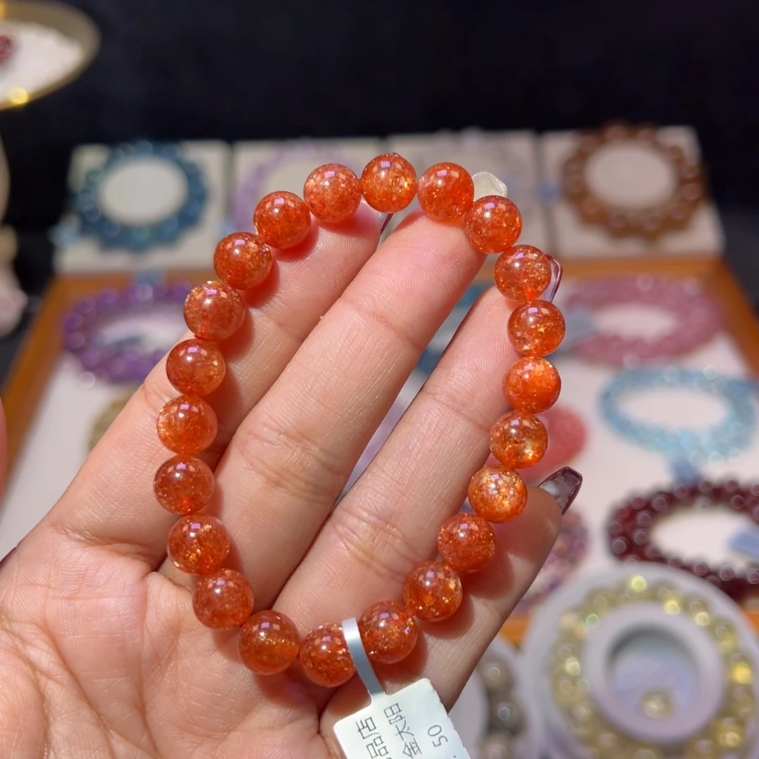 长石手串未镶嵌金太阳8.7m m