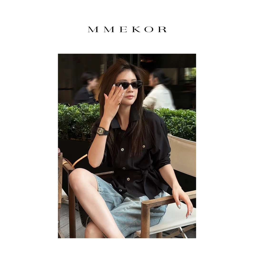 MMEKOR“黑曜石”衬衫  2025新款摩登街头百搭上衣 89627