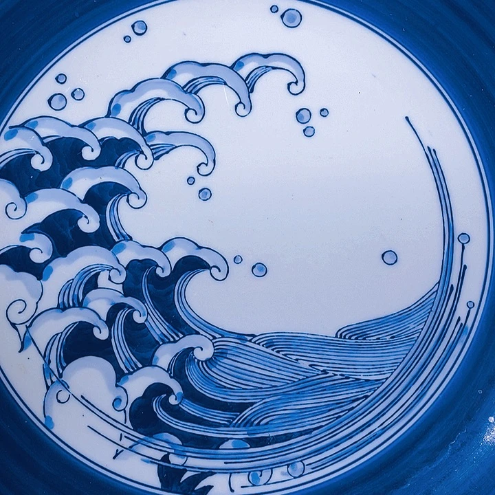 瓷片新年快乐万事如意