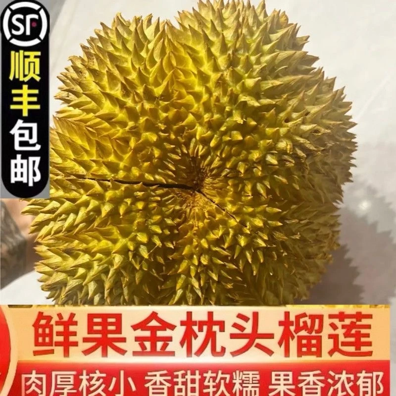 【顺丰速发】泰国进口金枕榴莲带壳一整个软糯香甜水果批发包邮