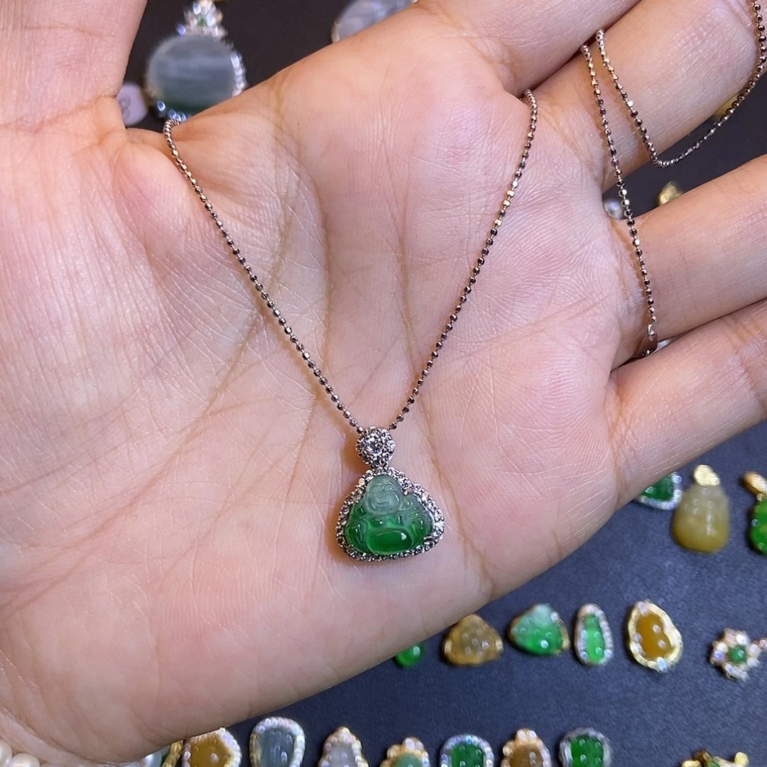 李****翡翠银S925镶嵌吊坠(不含链)