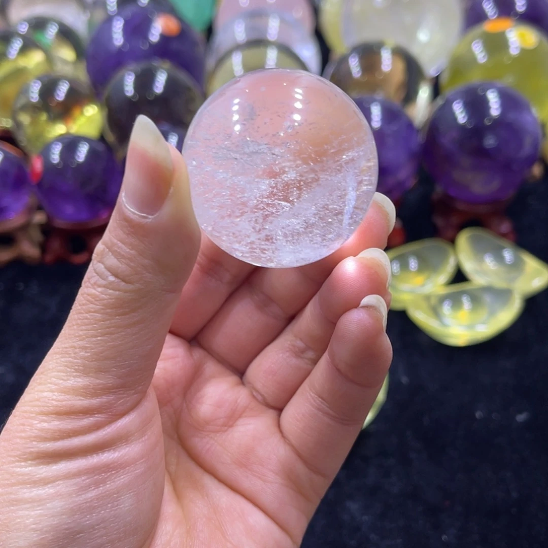 未镶嵌水晶珠宝半成品MZ白水晶球