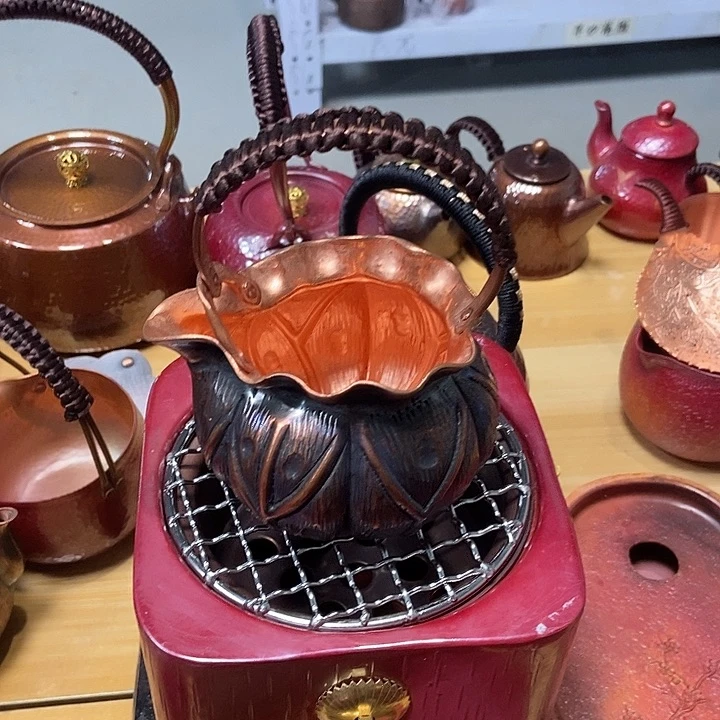 纯手工制作紫铜壶