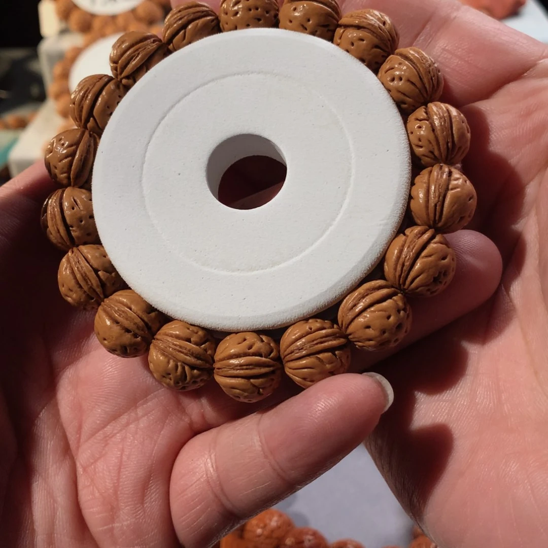 桃核手串仅***丶14野生胖虎桃核