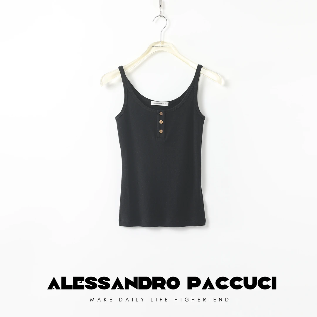 AP洛哥25993 S/25993X 桑蚕丝羊毛混纺 修身百搭休闲时尚背心吊带