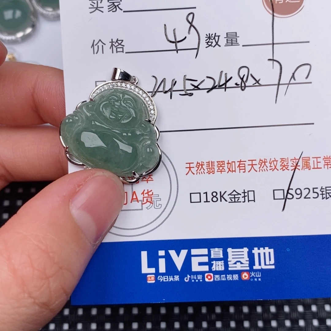 翡翠银S925镶嵌颈饰