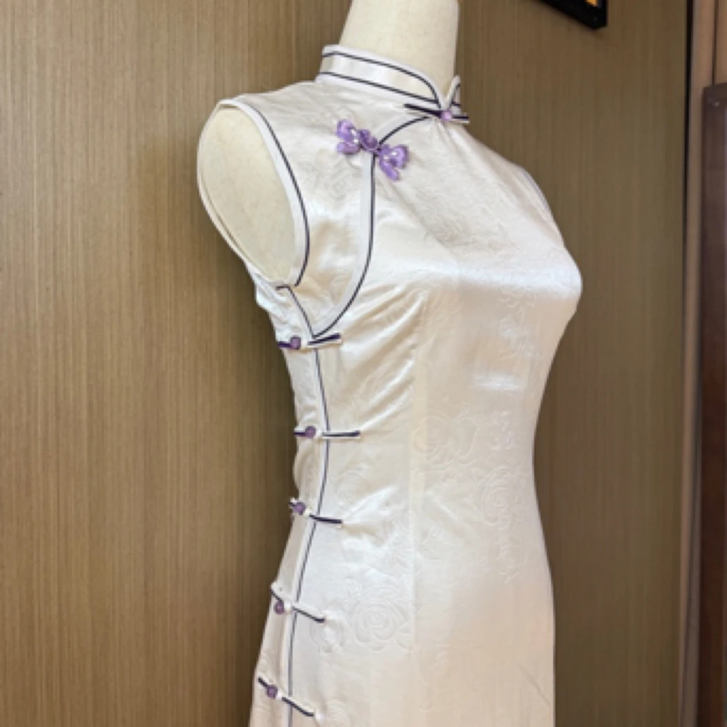 【沉香一梦】日常显瘦旗袍圆襟优雅中国风拼接无袖网红