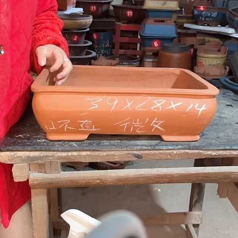 紫砂花盆长方盆一只