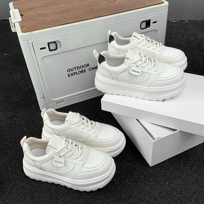 SK超轻底增高百搭泡芙小白鞋新款休闲板鞋S812