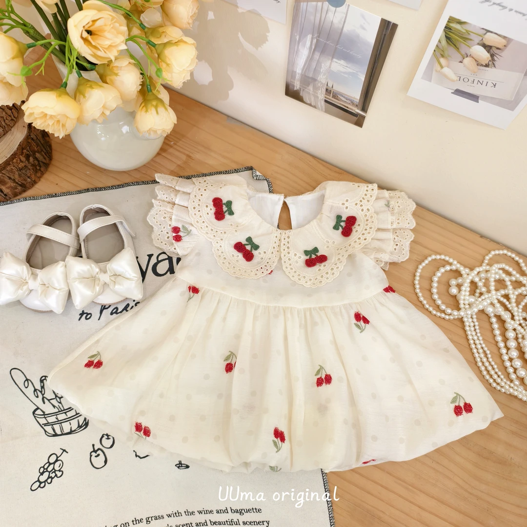 【MM】夏季婴儿女童夏季儿童碎花洋气夏款女宝无袖甜美波点酷卡