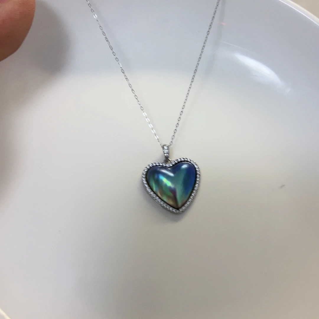 银S925镶嵌拼合珍珠（马贝珠）吊坠(赠链)