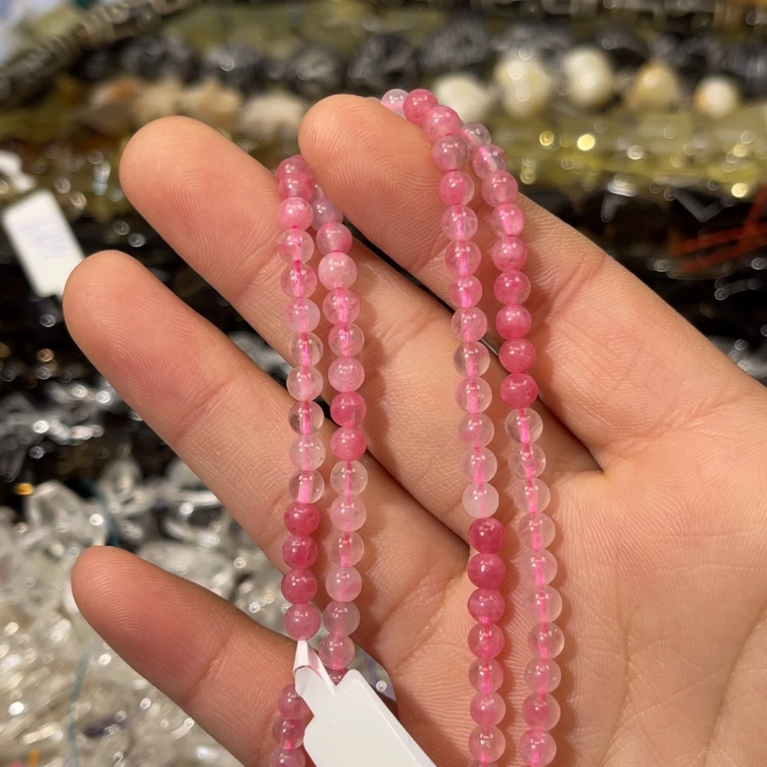 玛瑙/玉髓散珠樱花雨卡4