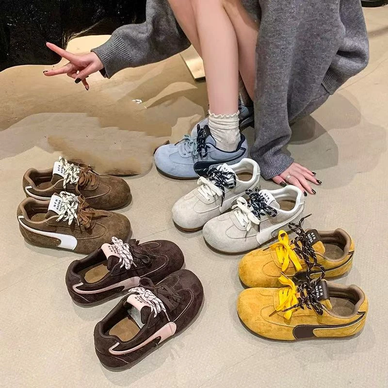 8301休闲丑萌拼色德训鞋阿甘鞋女鞋