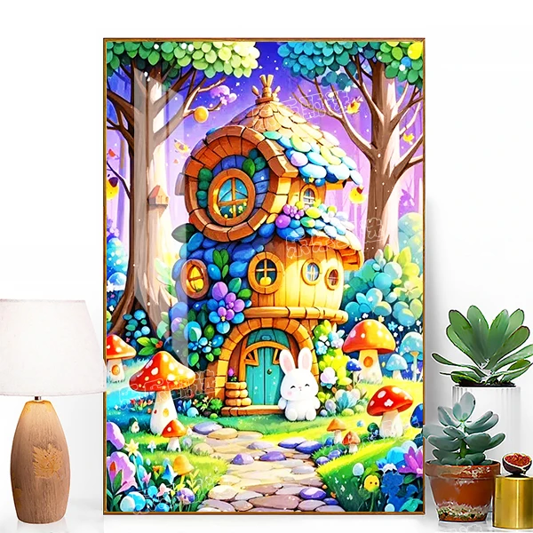 2025新款diy钻石画满钻【小白兔】可爱节日手工DIY装饰画