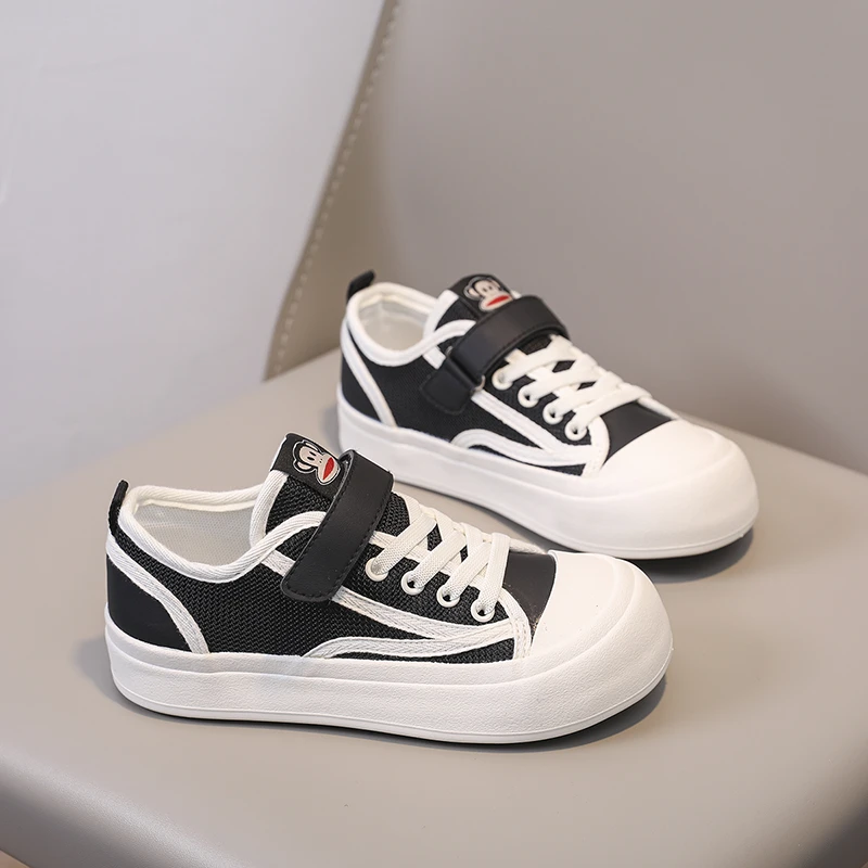大嘴猴儿童鞋2025春季新款女童板鞋帆布鞋百搭儿童鞋子男童鞋子潮