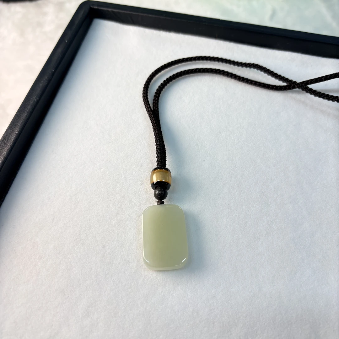 【七七专属】和田玉晴水无事牌 多样性发一 KAJC1101-06