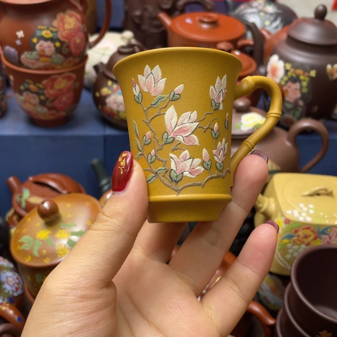 红泥茶杯紫砂主人杯60cc