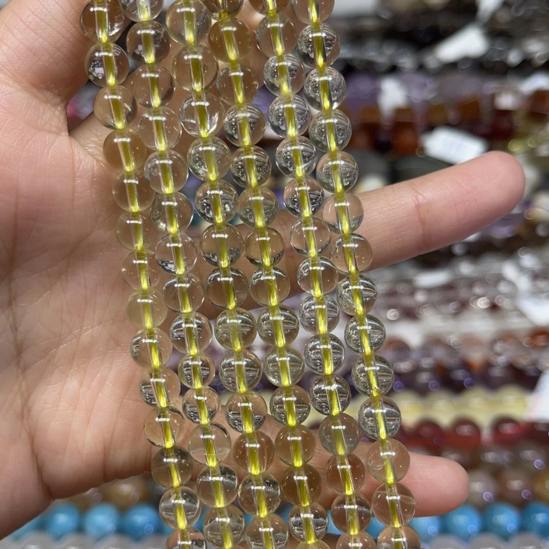 玛瑙/玉髓散珠天然黄水晶卡6到7长条38厘米