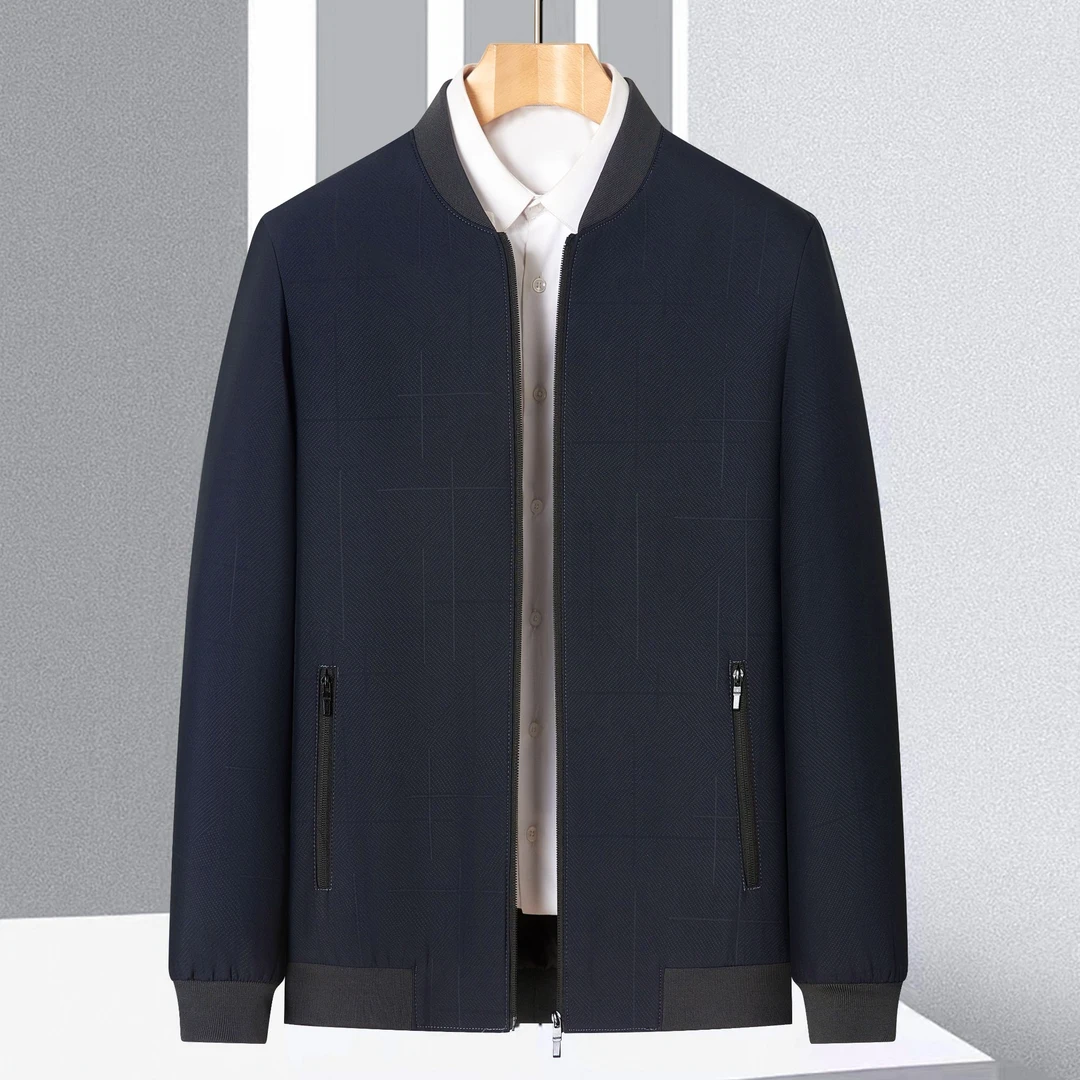 【源头工厂】中老年春秋薄款中老年爸爸装新款休闲立领夹克2-05