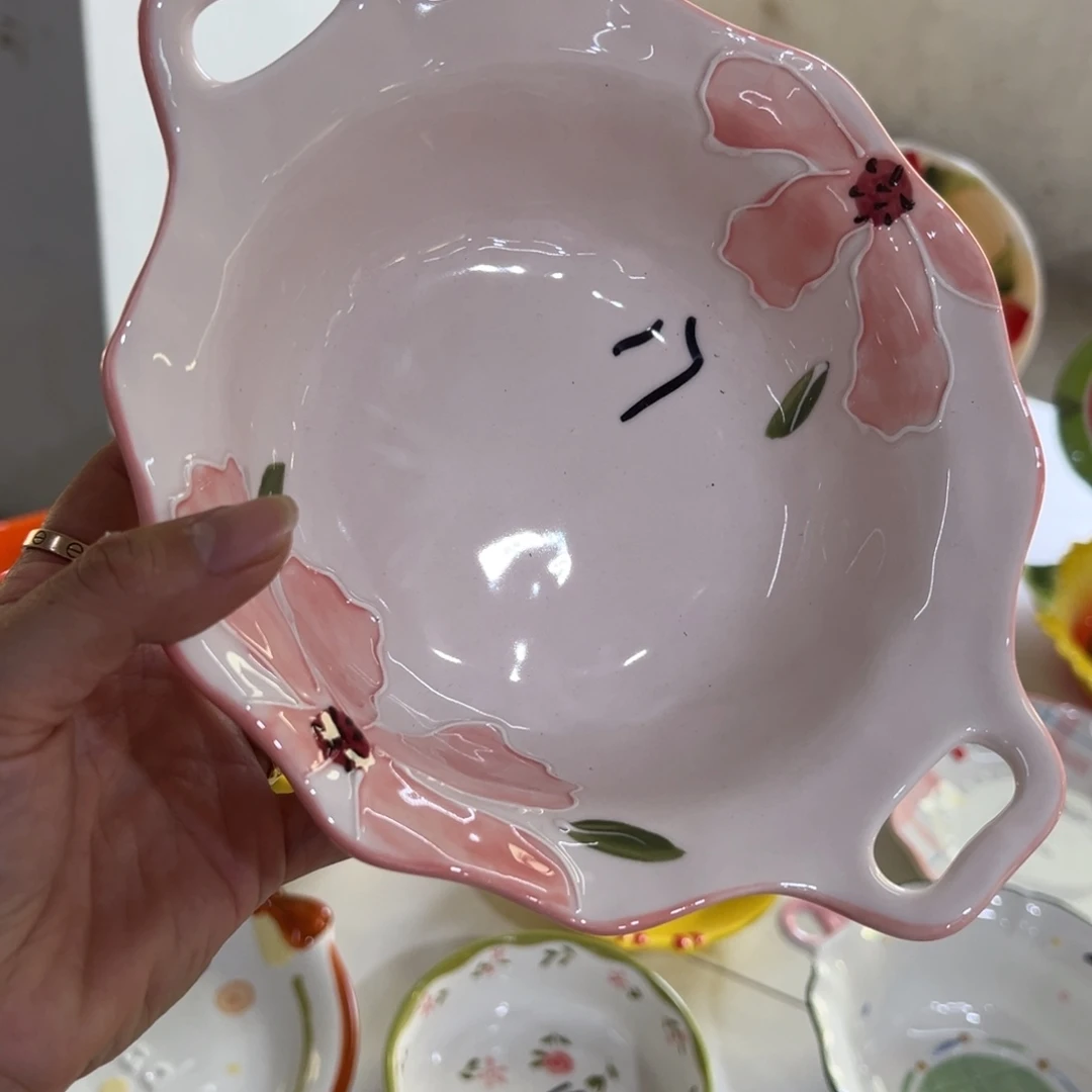 陶摆件高温陶瓷釉下彩微瑕！