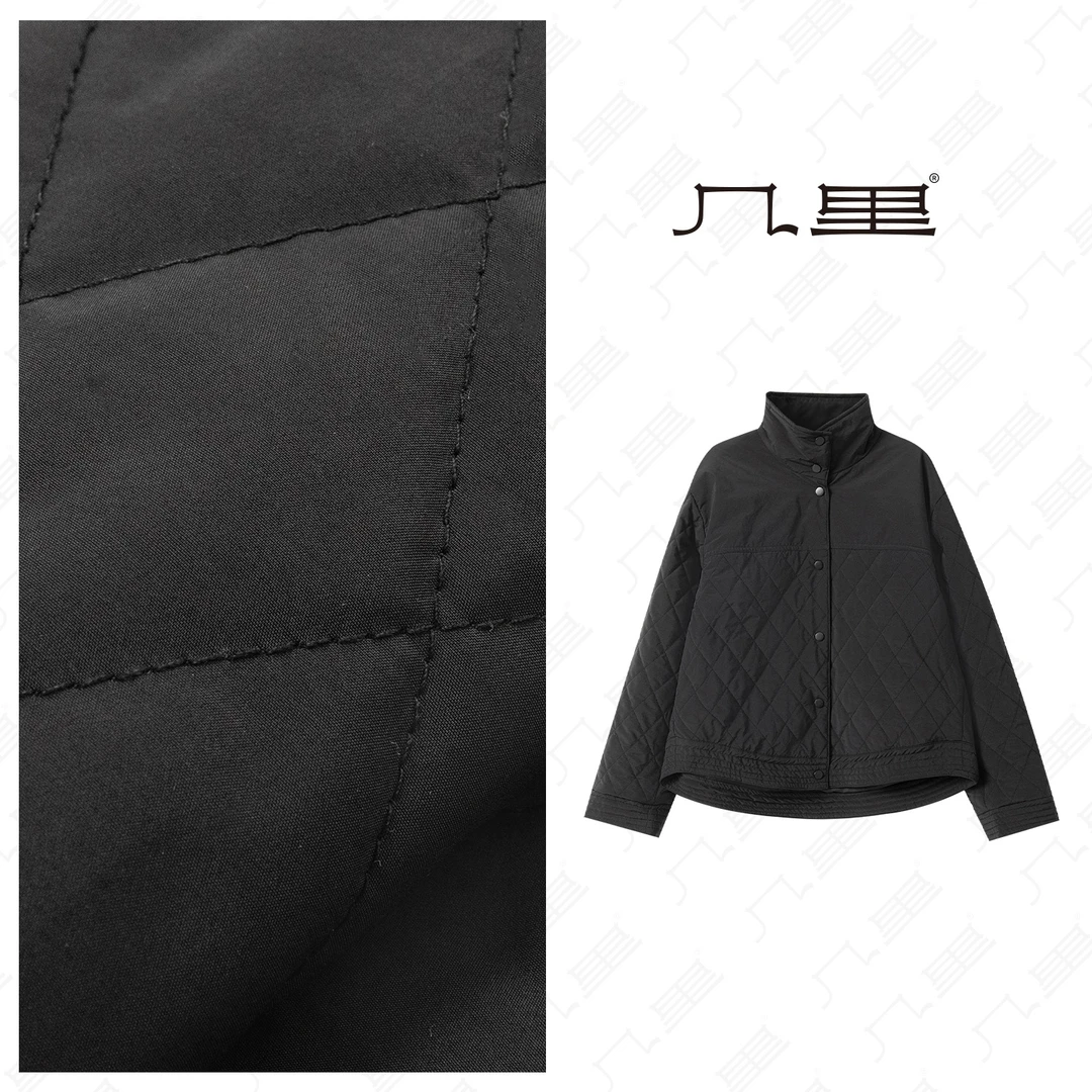 （几里）立领纯色秋冬休闲时尚棉服 衣长65 胸围117 1092299