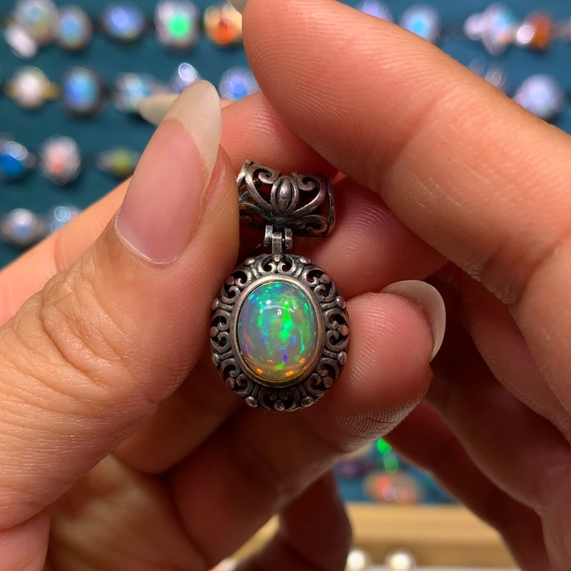 【闪购商品】欧泊银S925镶嵌吊坠款式