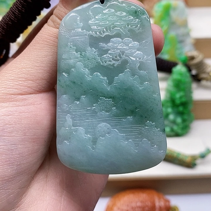 颈饰未镶嵌翡翠翡翠A货